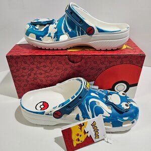 NEW Crocs Pokemon Snorlax Classic Clog Size Men's 9/Women's 11 w/ Jibbitz Charms